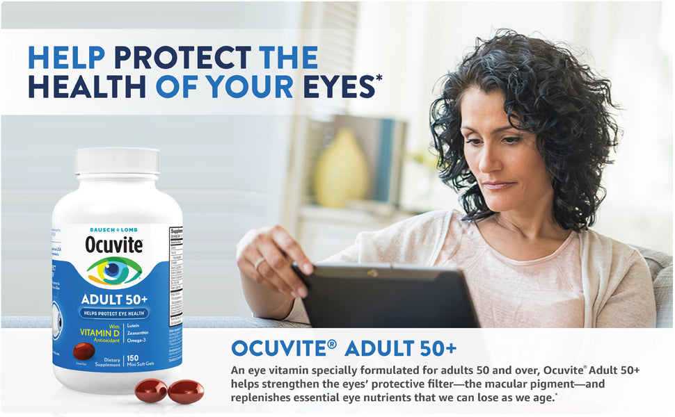 Ocuvite Adult 50+, 150 Soft Gels